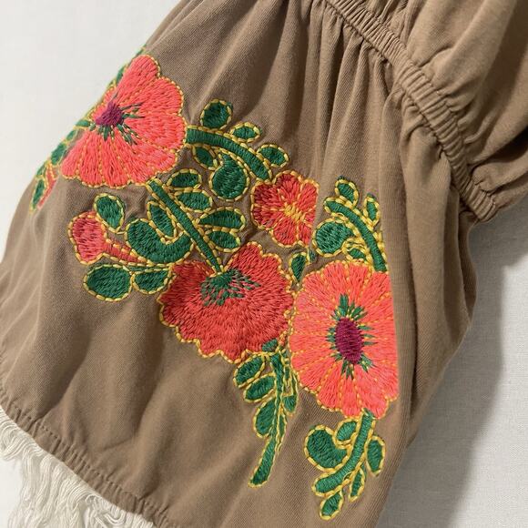 Umgee USA Blouse Womens 2XL Embroidered Boho Peasant Tunic Top Cottagecore - Picture 3 of 12